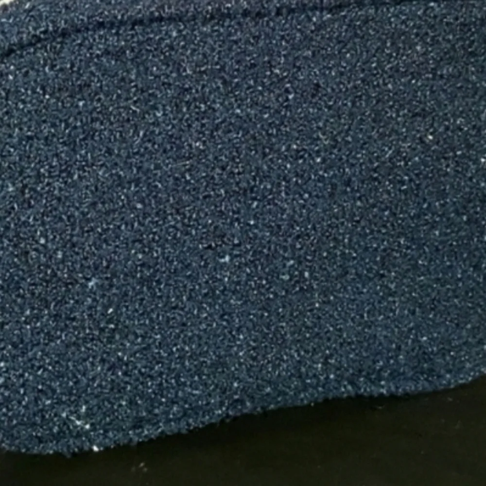 NIB Navy Textured Zip Pouch with Gold Charm | Chanel Beauté